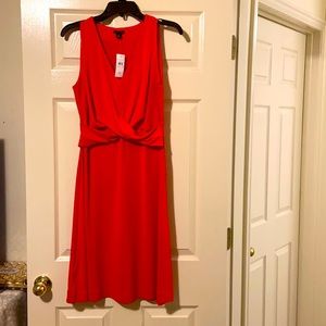 Red Ann Taylor Short Front Crossover XS